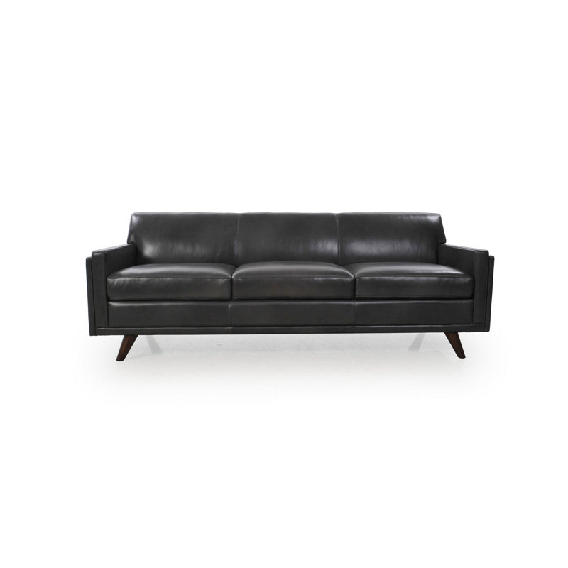 Moroni Milo Leather Sofa & Reviews Perigold
